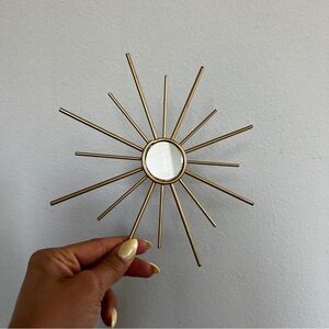 Gold Sunburst Accent Mirror - Decorative Wall Mirror